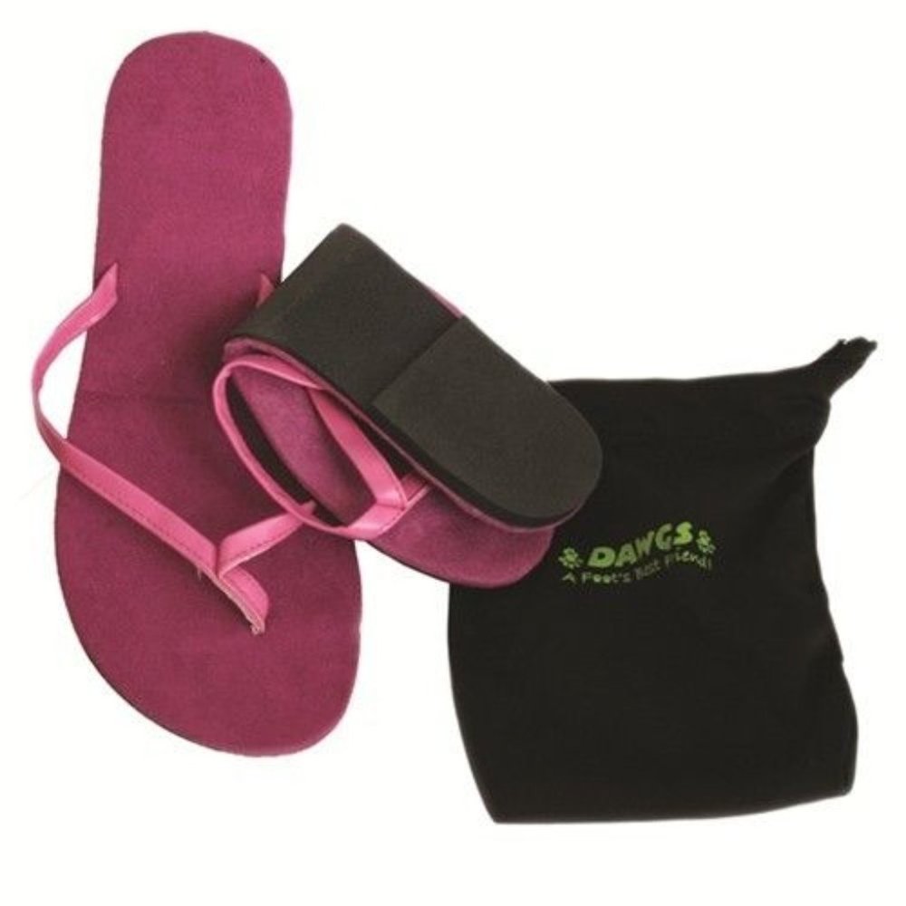 HOUNDS WOMENS SIZE 9 / 10 FLIP FLOPS BENDABLE HOT PINK MAGENTA THONG SANDALS NIB